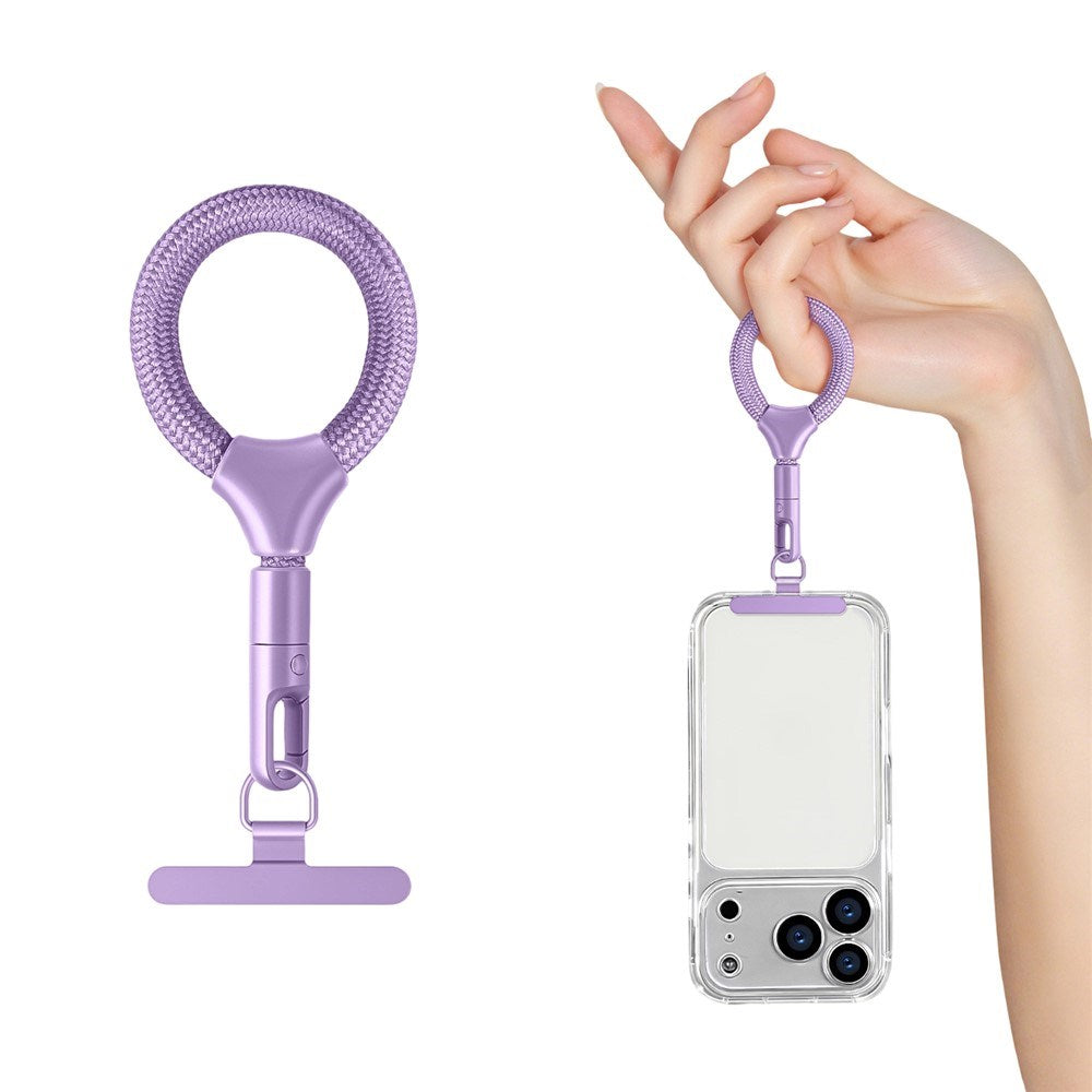 Polyester Fingerrem för Mobil - 10cm - Ljuslila
