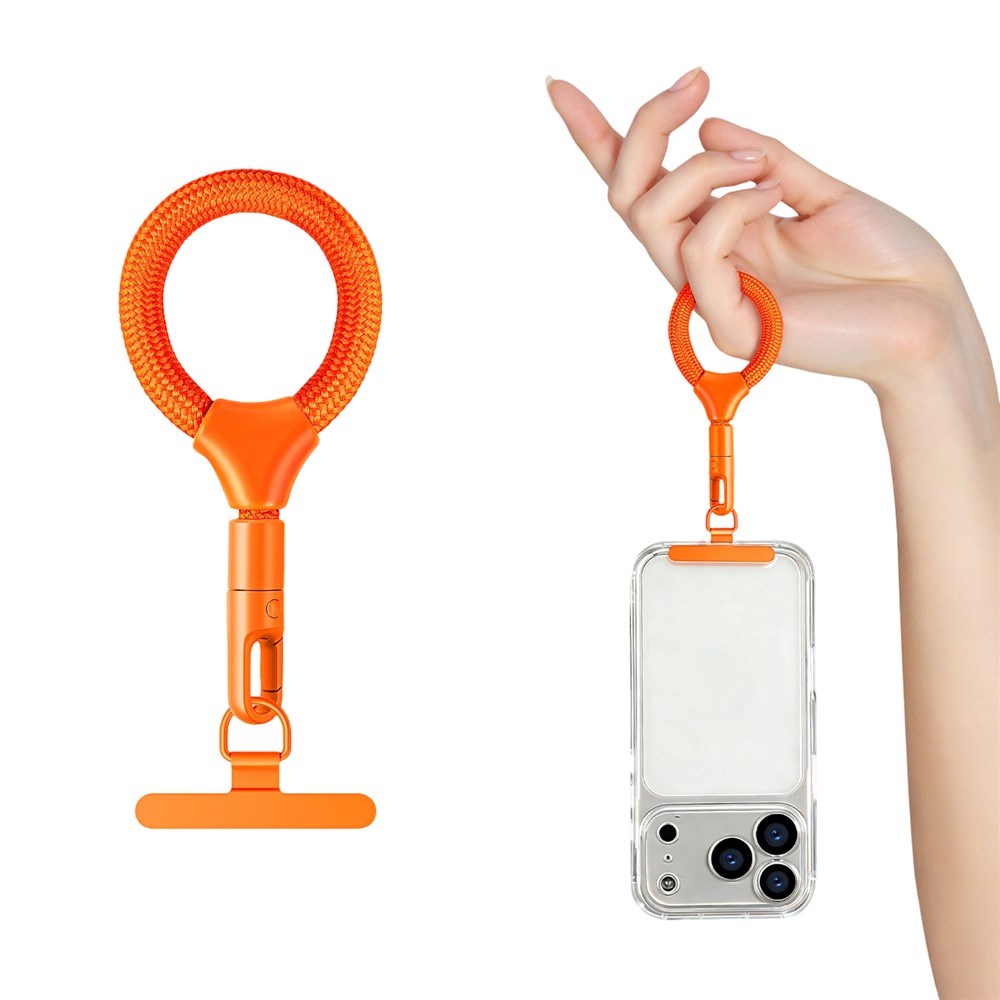 Polyester Fingerrem för Mobil - 10cm - Orange