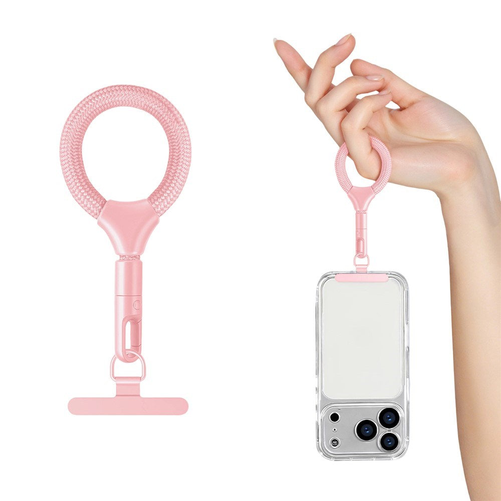 Polyester Fingerrem för Mobil - 10cm - Rosa