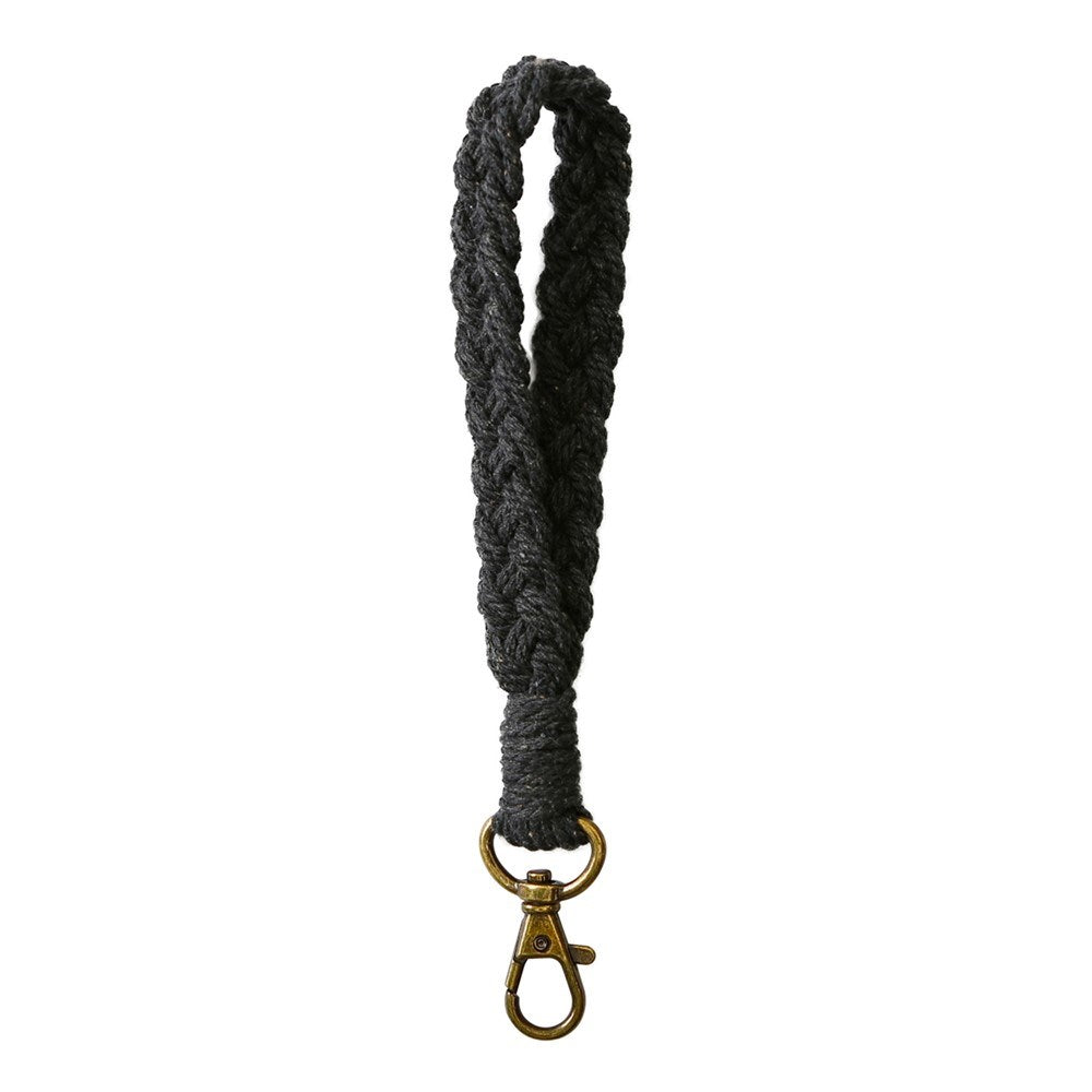 Nyckelband / Handledsrem 18cm - Textil - Svart