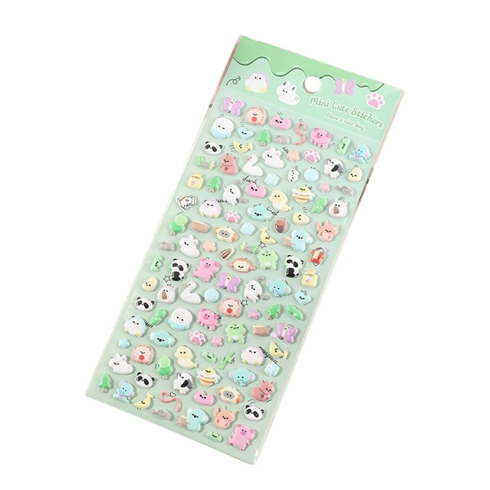 Mini 3D Bubble Foam Stickers - Blandade Djur
