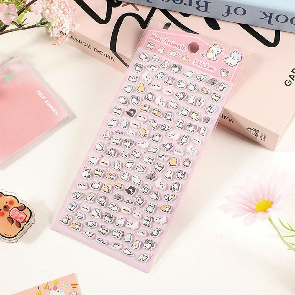 Mini 3D Bubble Foam Stickers - Små Katter