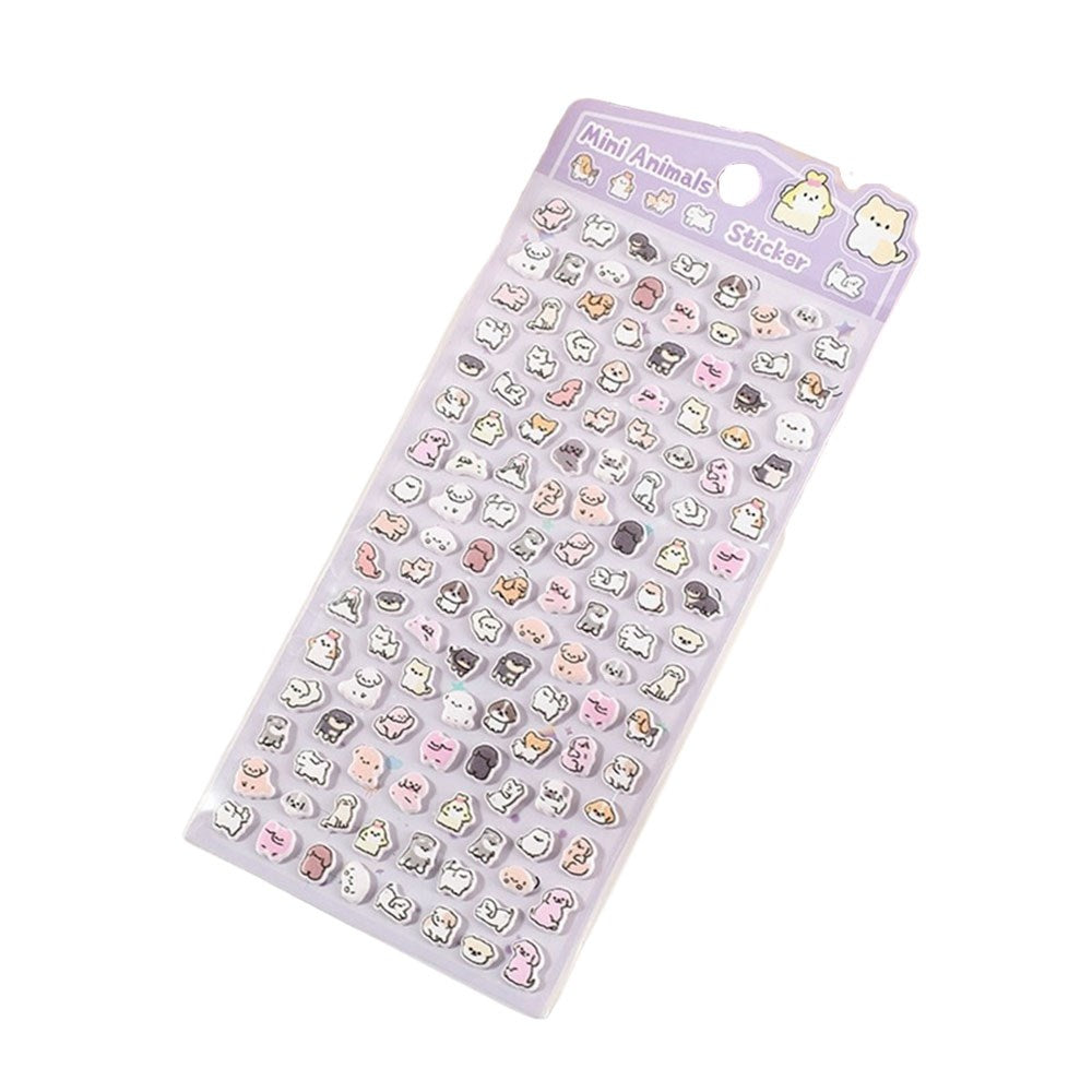 Mini 3D Bubble Foam Stickers - Små Hundar & Katter