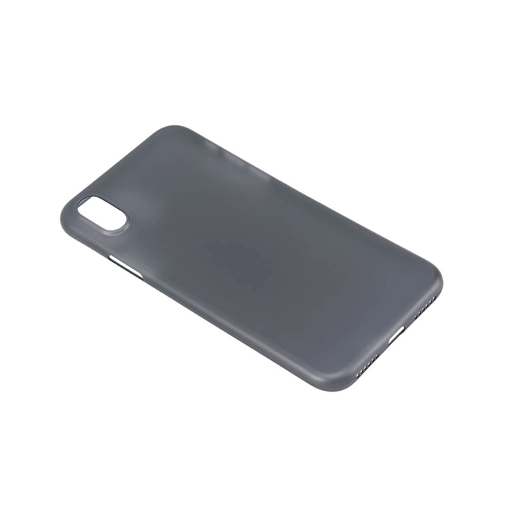 iPhone X / XS GEAR Halvtransparent Flexibelt Plast Skal - Svart