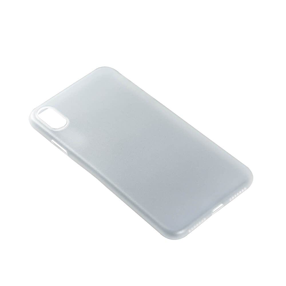 iPhone X / XS GEAR Halvtransparent Flexibelt Plast Skal - Vit