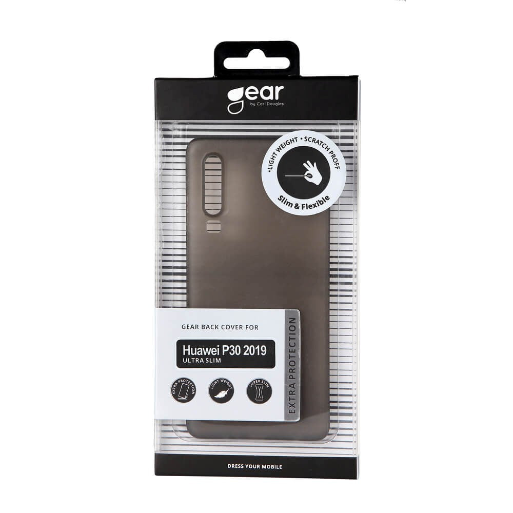 Huawei P30 GEAR Halvtransparent Flexibelt Plast Skal - Svart