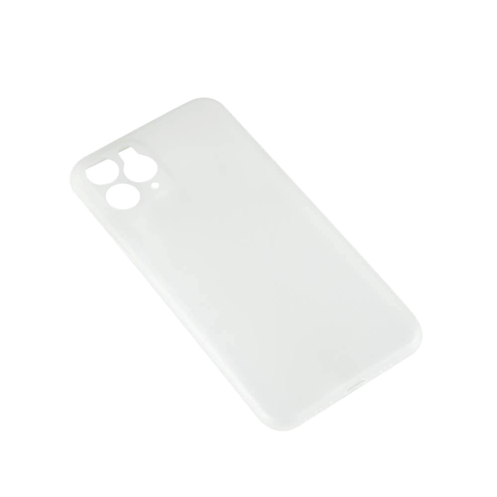 iPhone 11 Pro GEAR Halvtransparent Flexibelt Plast Skal - Vit