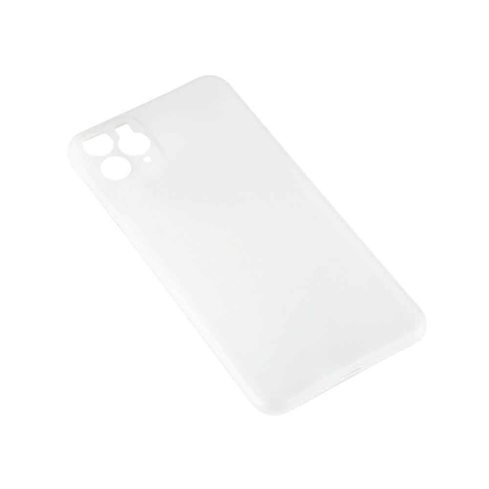 iPhone 11 Pro Max GEAR Halvtransparent Flexibelt Plast Skal - Vit