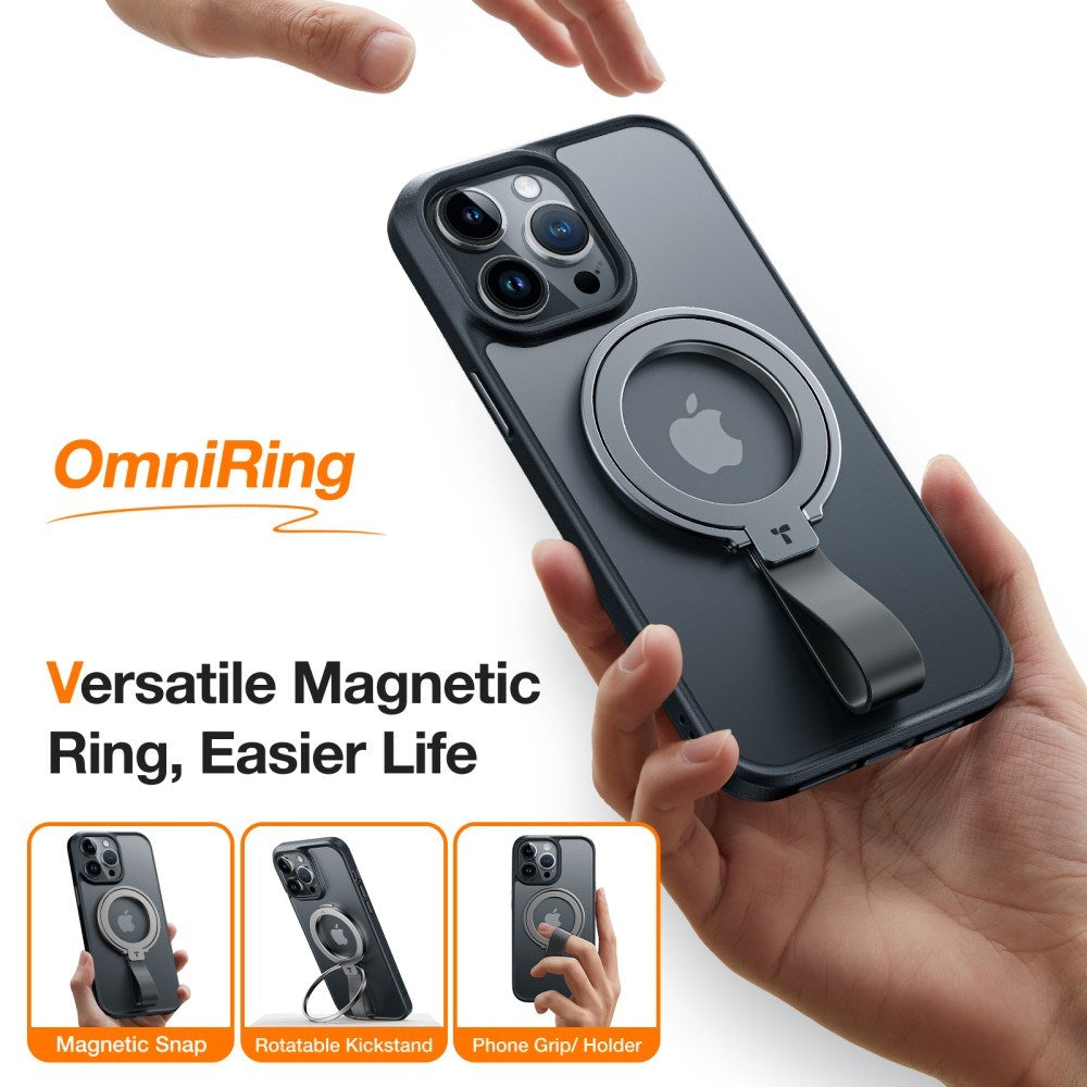 TORRAS Metall Ringhållare & Ställ - MagSafe Kompatibel - Svart