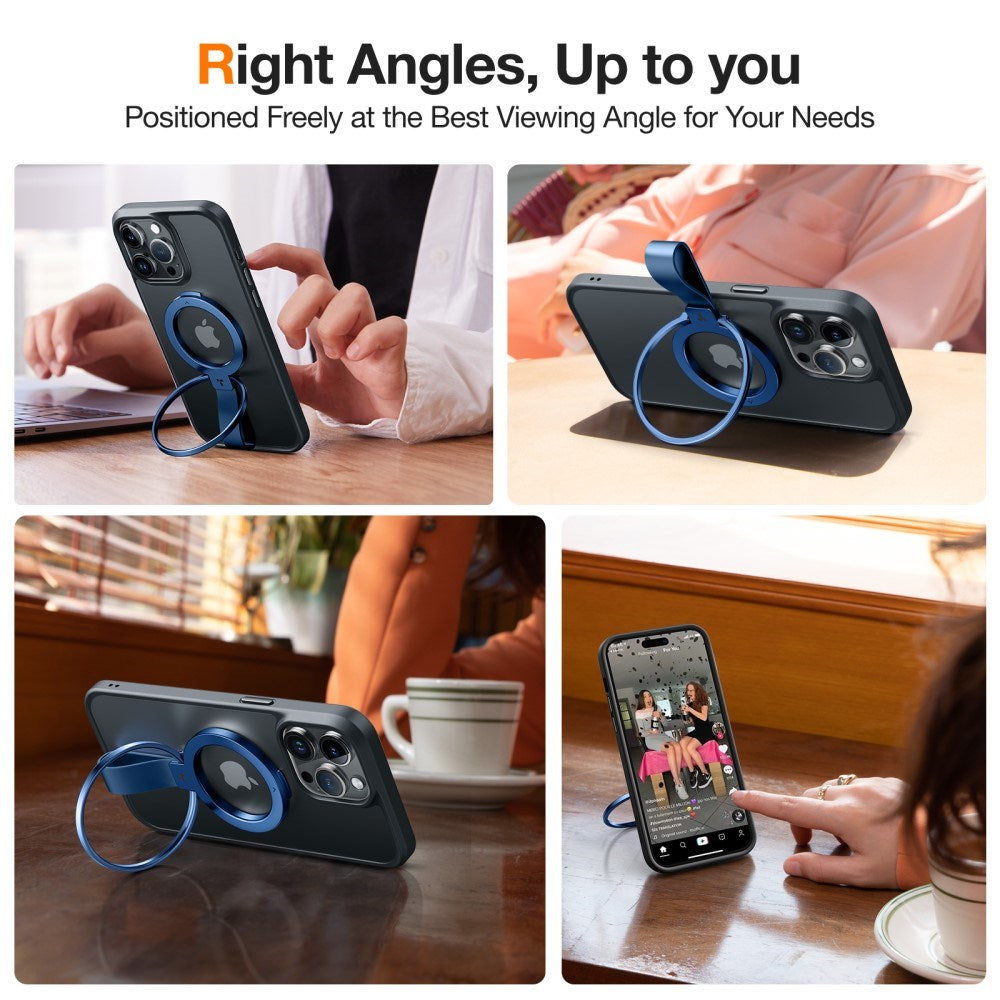 TORRAS Metall Ringhållare & Ställ - MagSafe Kompatibel - Blå