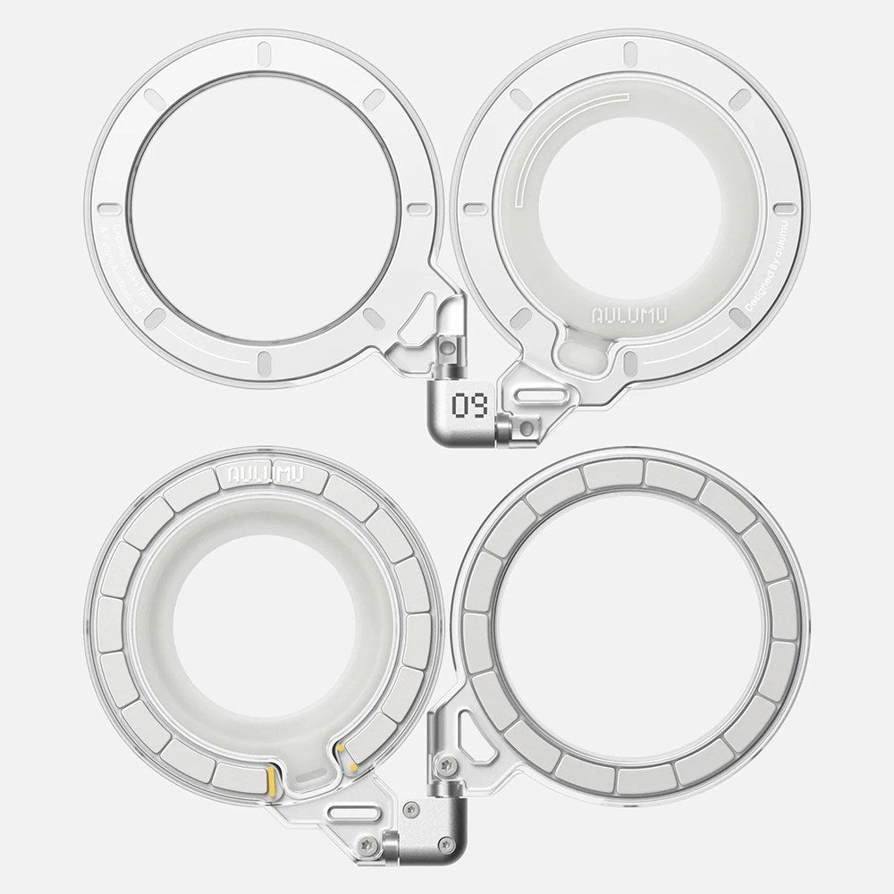 AULUMU Magnetisk 360° Roterande Mobilhållare med Z-Axel - MagSafe Kompatibel - Vit