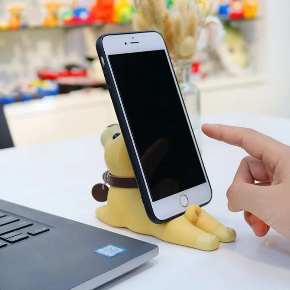 Mobiltelefonhållare för Bord - Hund - Svart