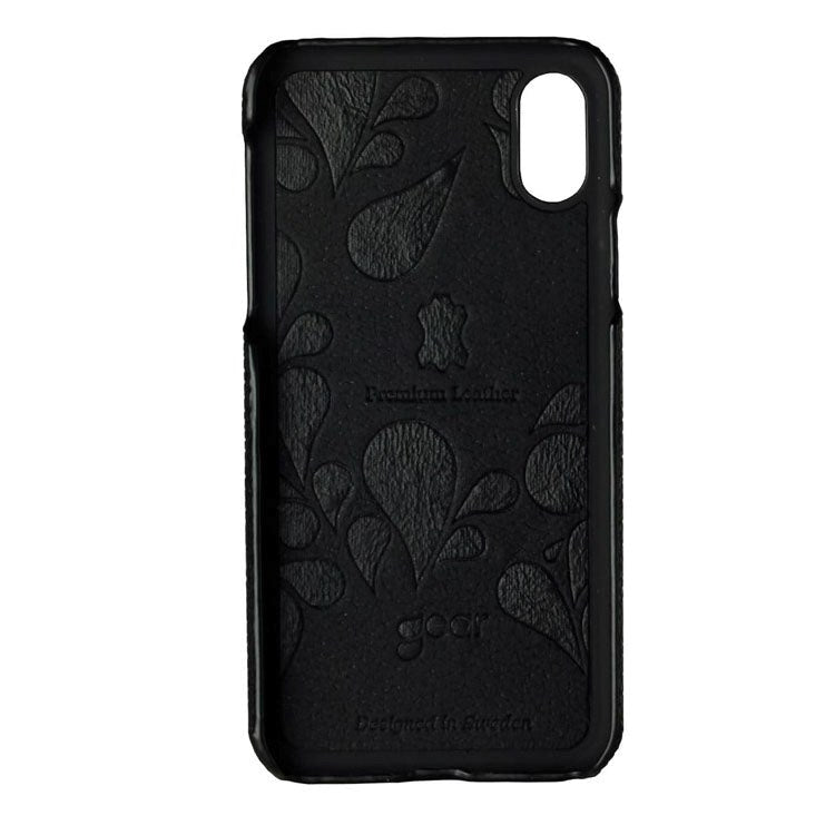 iPhone X / Xs Onsala Collection Phone Case Black Leather