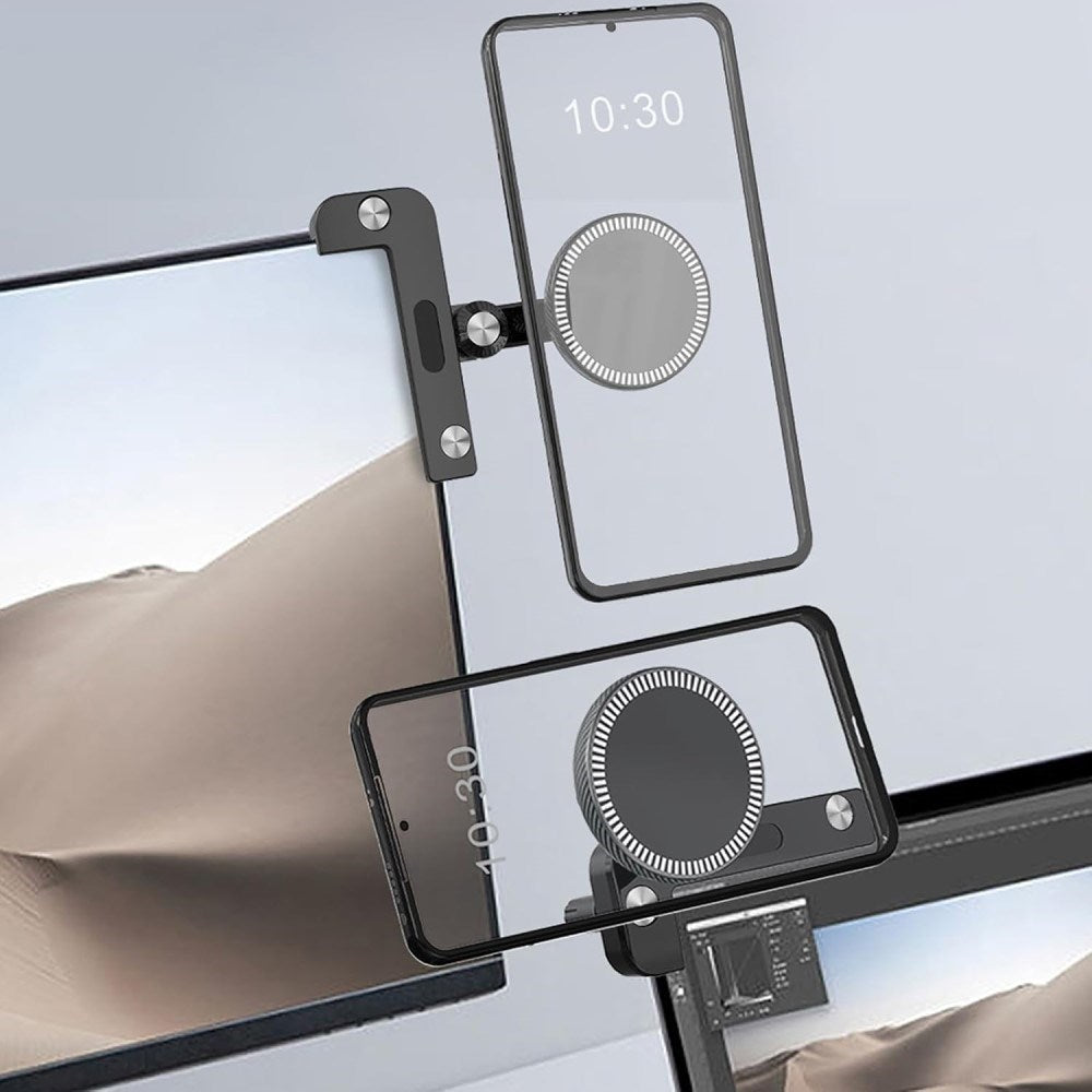 Mobilhållare till Skärm för Tesla Model 3 / Y (2020-22) med Magnet - MagSafe Kompatibel - Svart