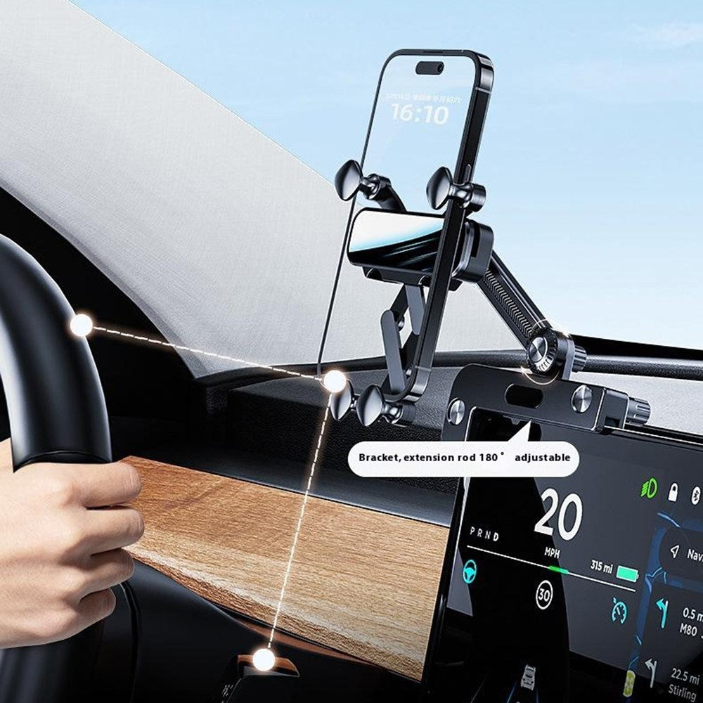 Fjäderbelastad Mobilhållare för Skärm - Tesla Model 3 / Model Y (2020-22) - Svart