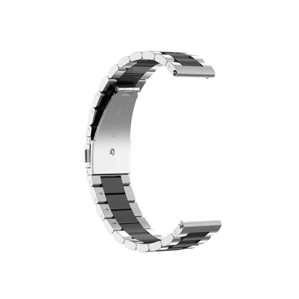 Smartwatch Strap rostfritt stål (22 mm) - Silver / Svart