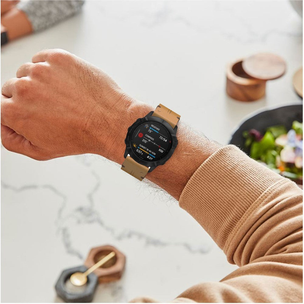 Universal Garmin Leather 26mm QuickFitStrap - Brown