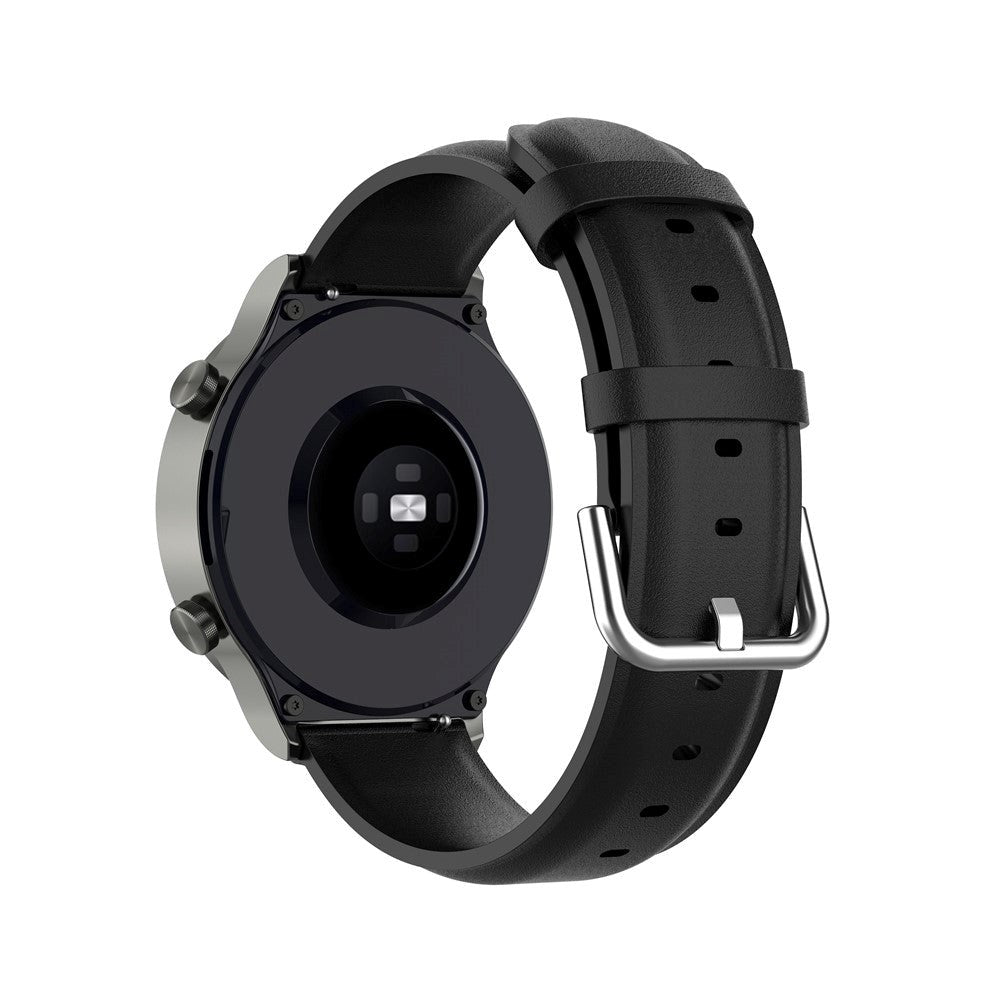 Universal smartwatch läderrem (22mm) - mattsvart