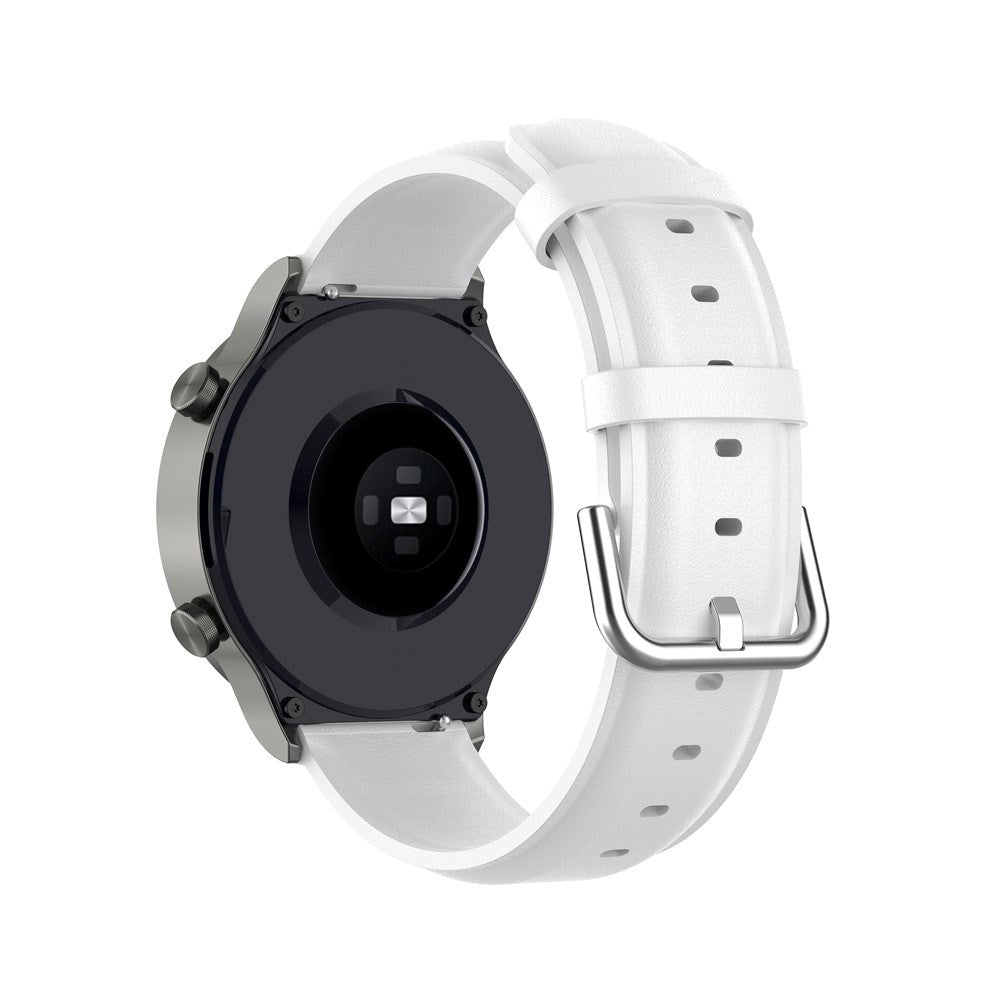 Universal smartwatch läderrem (22 mm) - matt Vit