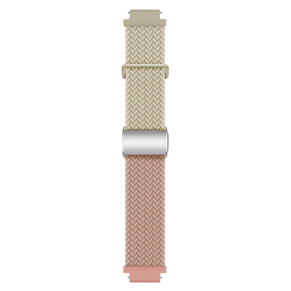 Universal 18mm EIDERWOOD Vävd Klockrem - Beige / Rosa