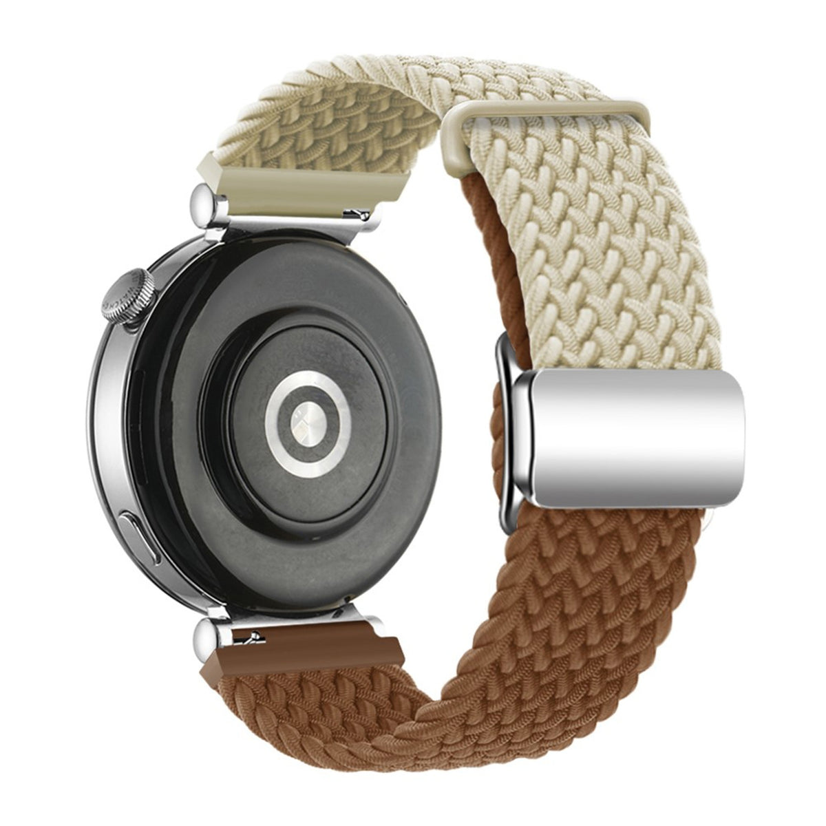 Universal 18mm EIDERWOOD Vävd Klockrem - Beige / Brun