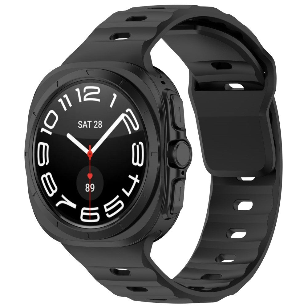 EIDERWOOD Samsung Galaxy Watch Ultra (47mm) Silikonarmband med Spänne - Svart