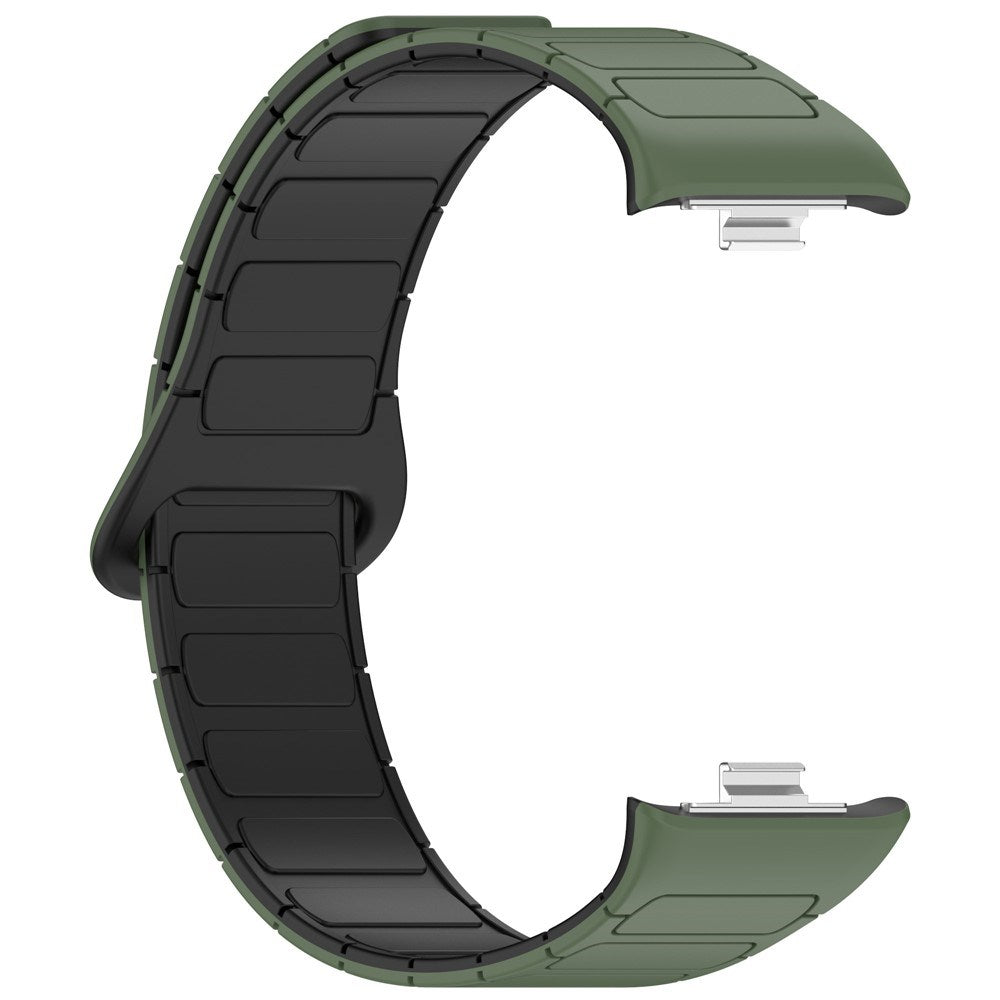 Xiaomi Smart Band 10 Pro / 9 Pro / 8 Pro Tvåfärgad Magnetisk Flexibel Plast Rem - Grön / Svart