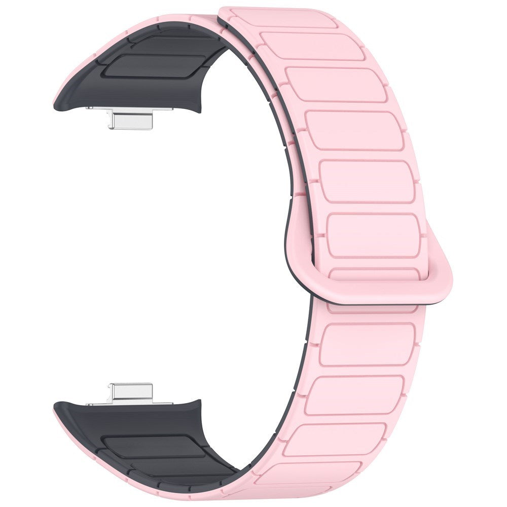Xiaomi Smart Band 10 Pro / 9 Pro / 8 Pro Tvåfärgad Magnetisk Flexibel Plast Rem - Rosa / Grå