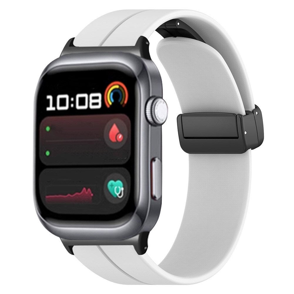 Huawei Watch D2 (48mm) EIDERWOOD Magnetisk Silikon Rem – Vit