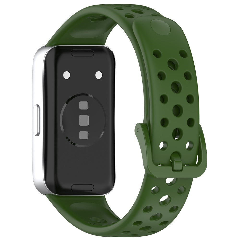 Huawei Band 10 / 9 / 8 EIDERWOOD Silikon Rem – Grön