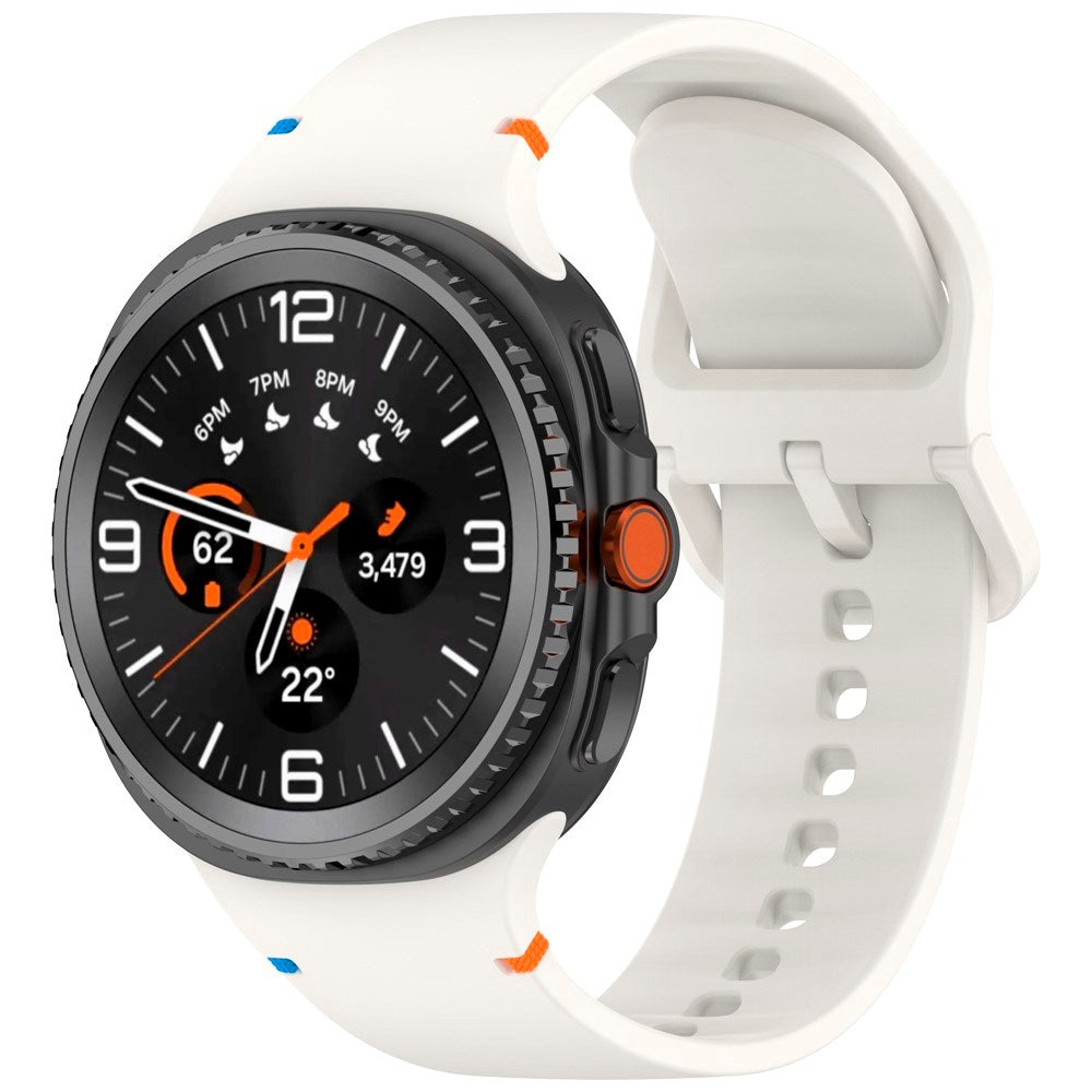 EIDERWOOD Samsung Galaxy Watch 8 / 8 Classic (40 / 44 / 46mm) Silikon Rem m. Söm - Starlight