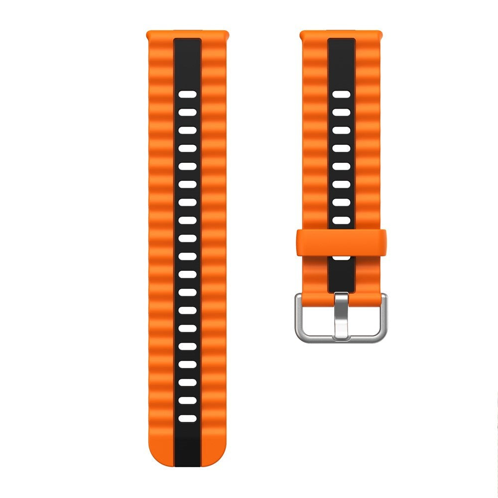 Huawei Watch Fit 5 Pro / 5 / 4 Pro / 4 / 3 EIDERWOOD Tvåfärgat Silikon Armband - Orange / Svart
