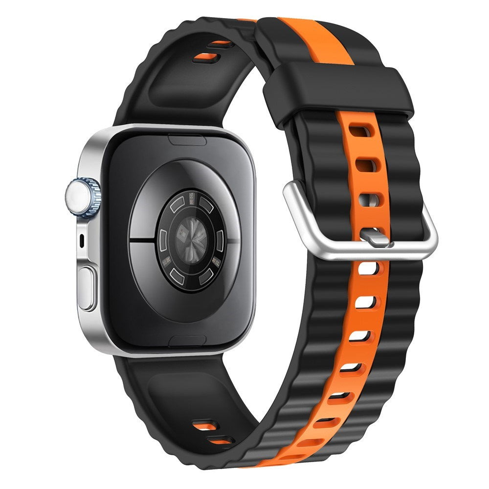 Huawei Watch Fit 5 Pro / 5 / 4 Pro / 4 / 3 EIDERWOOD Tvåfärgat Silikon Armband - Svart / Orange
