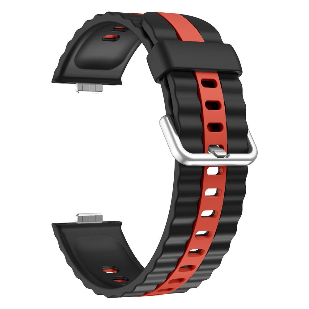 Huawei Watch Fit 5 Pro / 5 / 4 Pro / 4 / 3 EIDERWOOD Tvåfärgat Silikon Armband - Svart / Röd