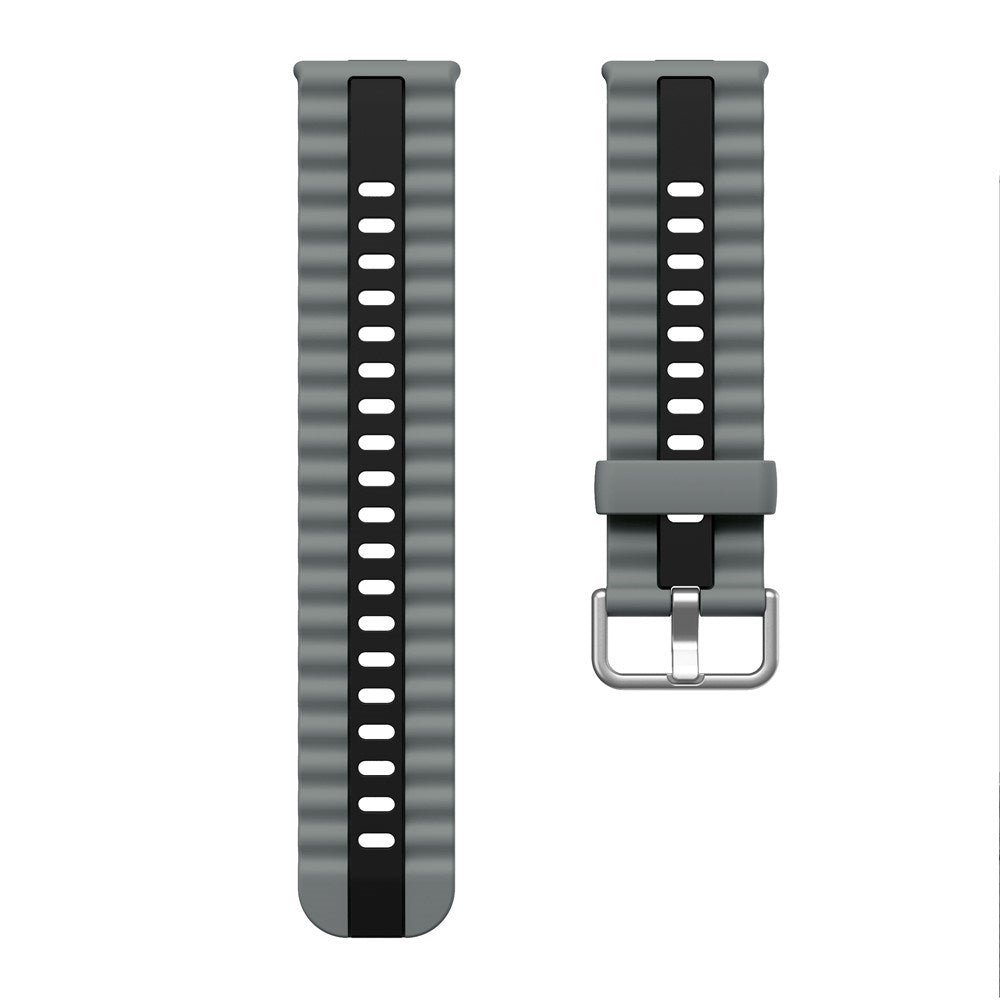 Huawei Watch Fit 5 Pro / 5 / 4 Pro / 4 / 3 EIDERWOOD Tvåfärgat Silikon Armband - Grå / Svart