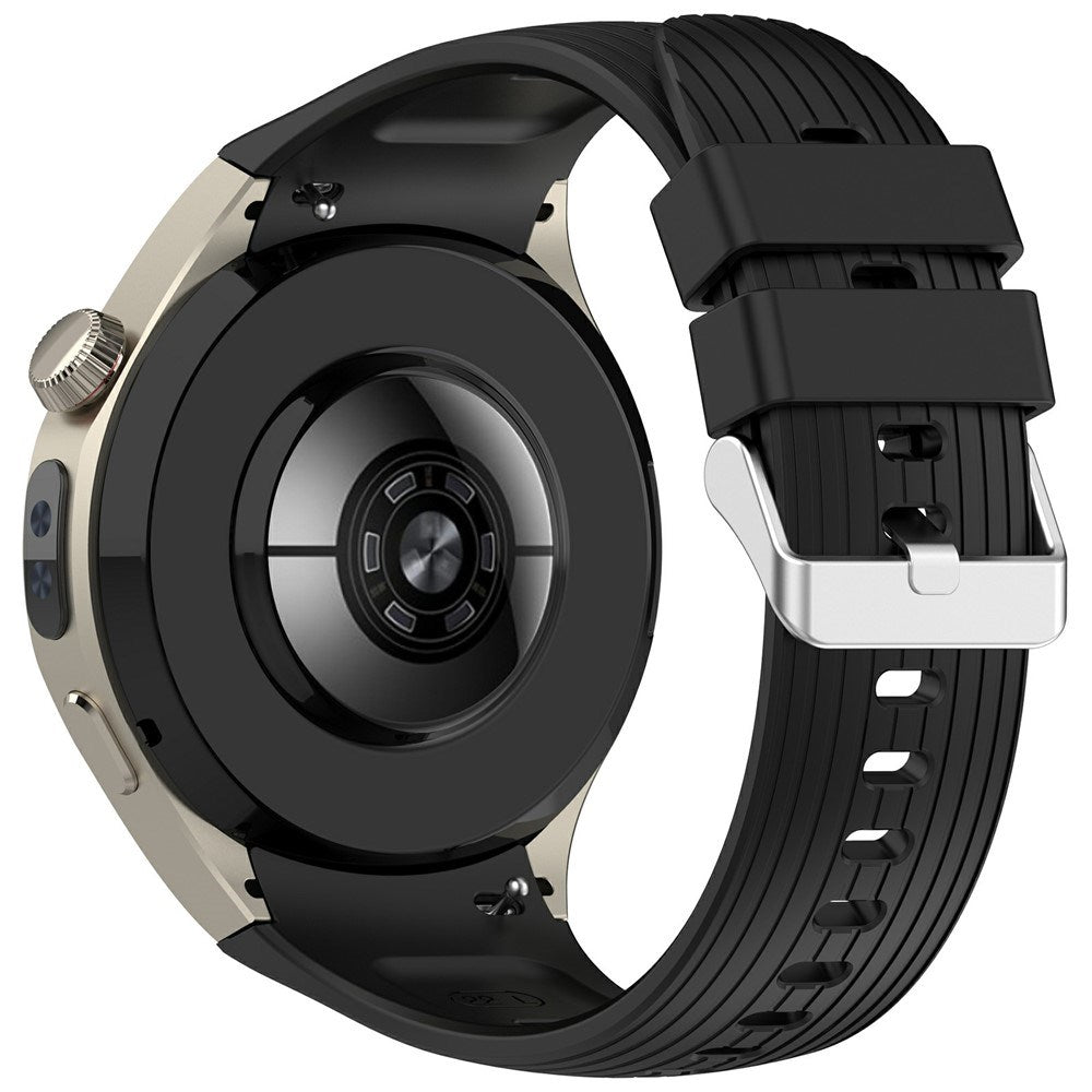 Huawei Watch 5 (46mm) EIDERWOOD Silikon Rem – Svart