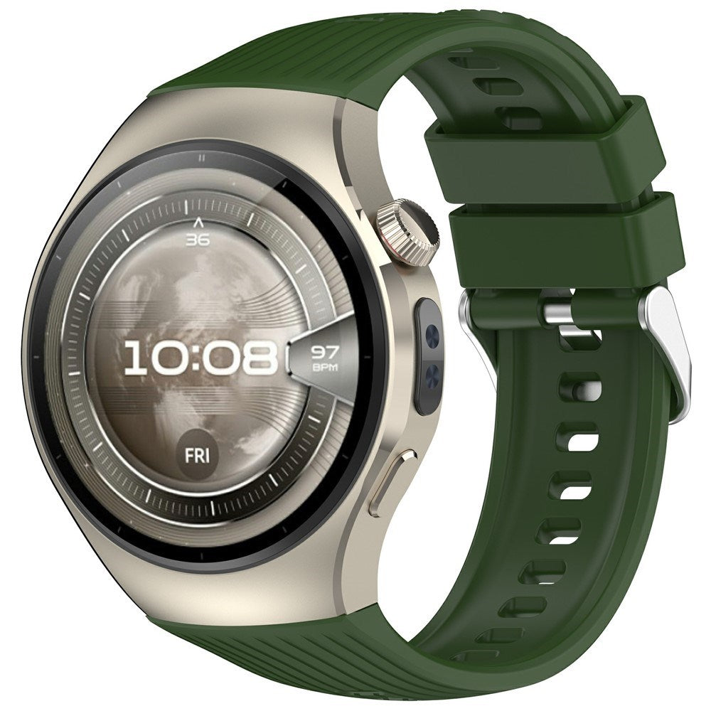 Huawei Watch 5 (46mm) EIDERWOOD Silikon Rem – Grön