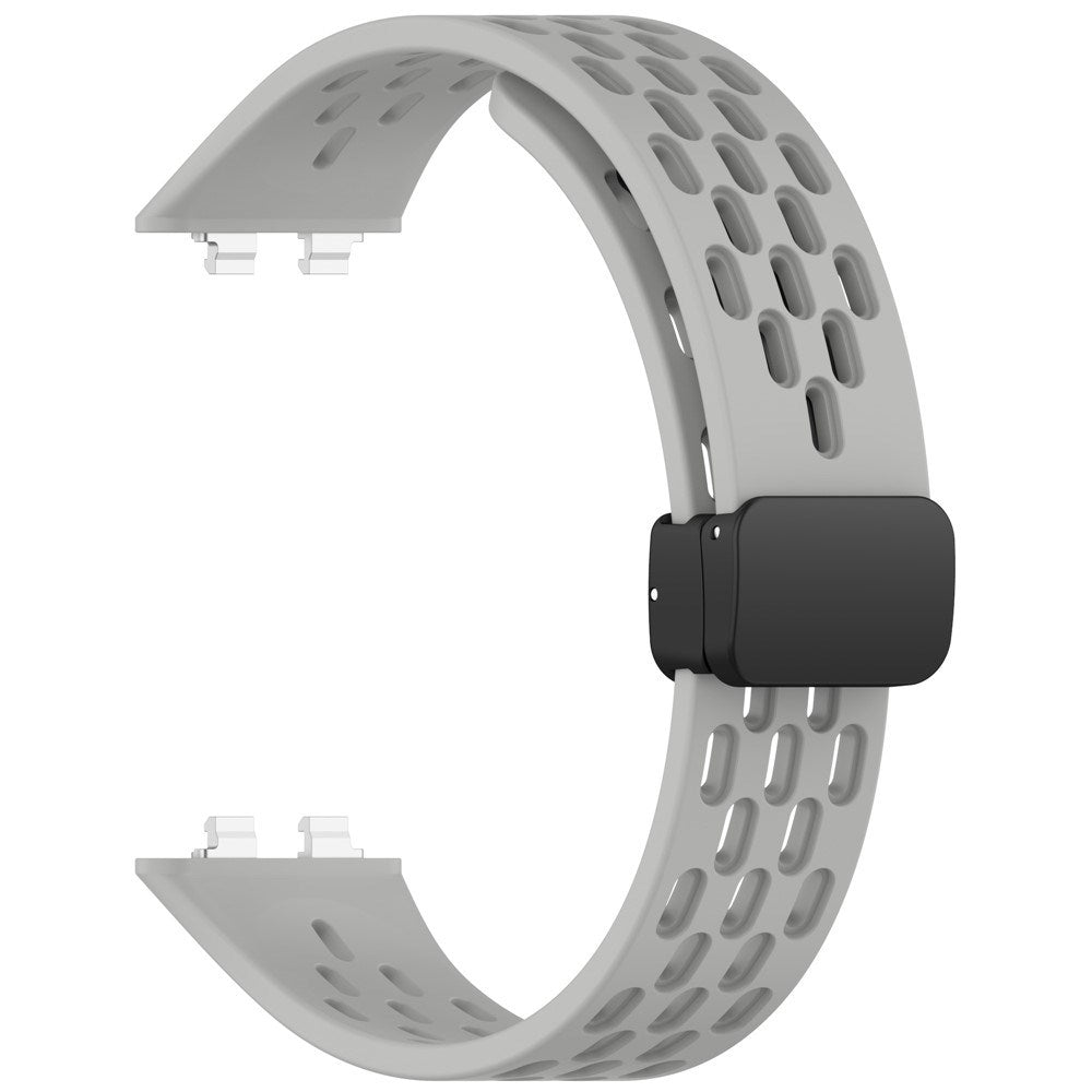 Huawei Band 11 / 11 Pro EIDERWOOD Perforerad Silikonrem - Grå