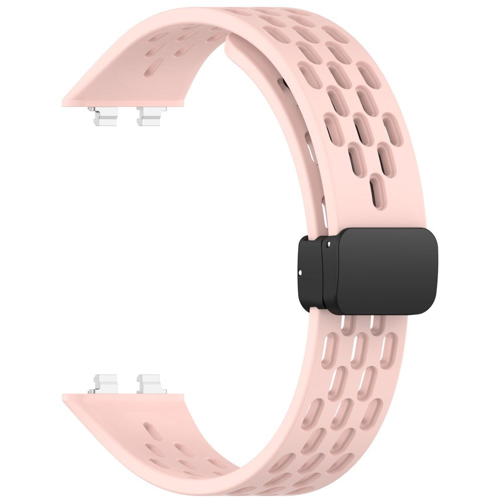 Huawei Band 11 / 11 Pro EIDERWOOD Perforerad Silikonrem - Rosa
