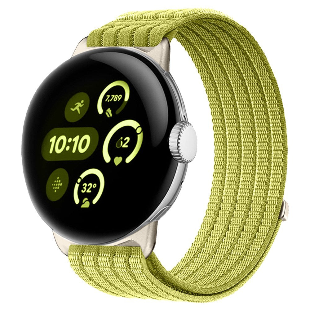 Google Pixel Watch 4 / 3 / 2 / 1 (41mm) EIDERWOOD Nylon Klockarmband – Grön