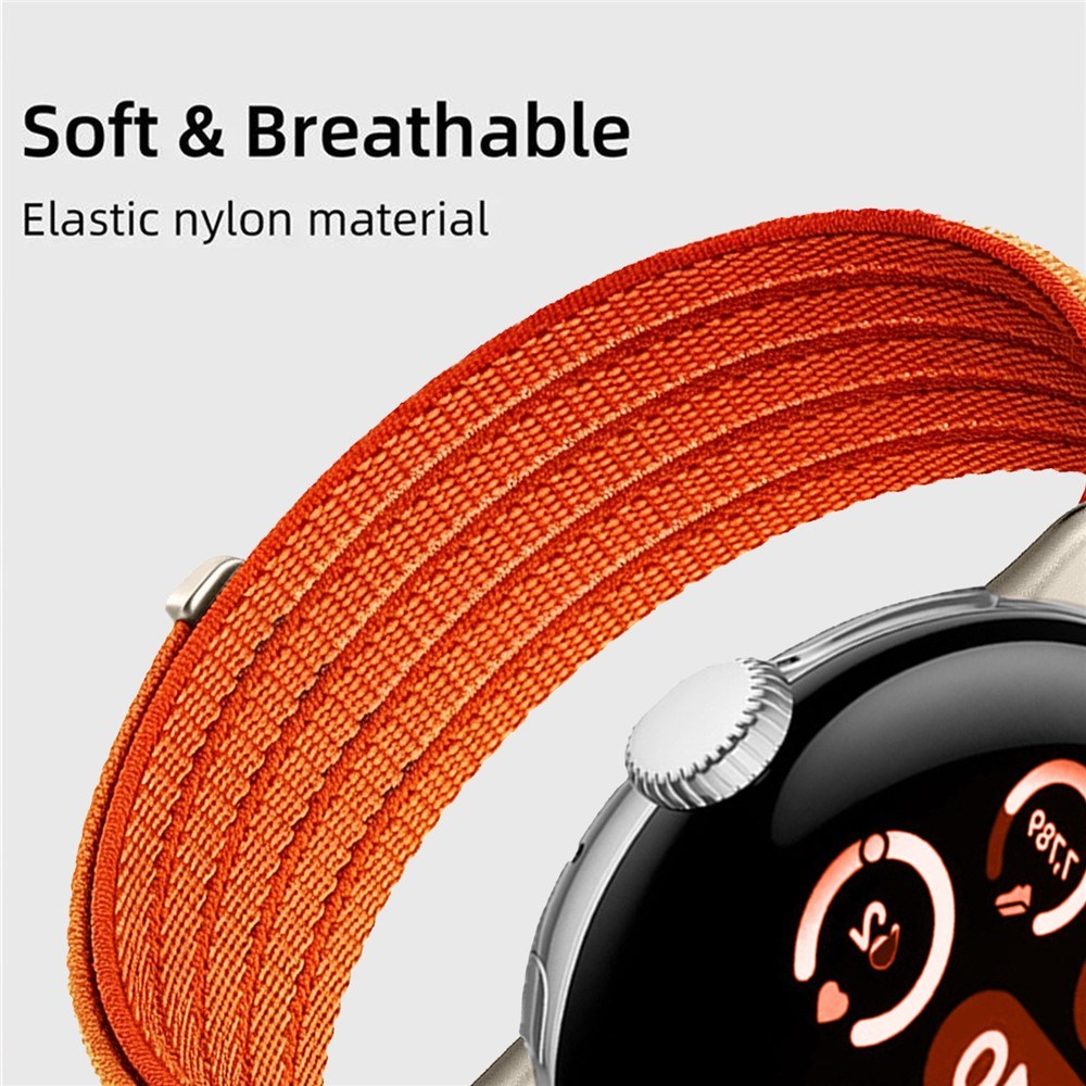Google Pixel Watch 4 / 3 (45mm) EIDERWOOD Nylon Klockarmband – Ljusblå