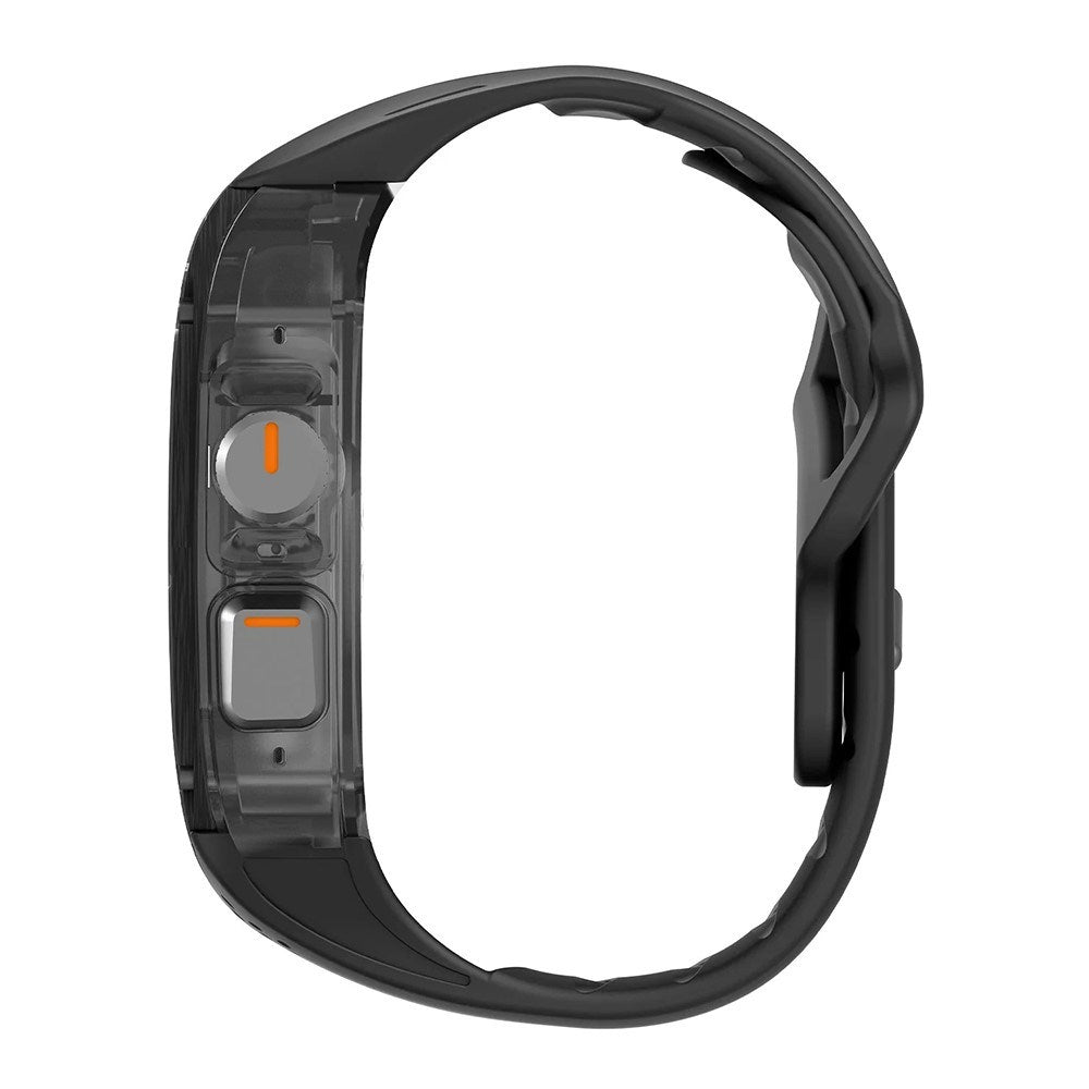 Apple Watch Ultra 4 / 3 / 2 / 1 (49mm) AULUMU Armband m. Inbyggt Plast Skal - Svart