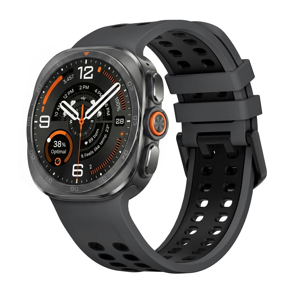 Samsung Galaxy Watch Ultra 2 / Ultra (47mm) Silikon Armband m. Ventilationshål - Svart