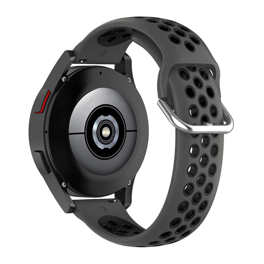 Universal smartwatch tvåfärgad silikonrem (20 mm) - mörkgrå / Svart