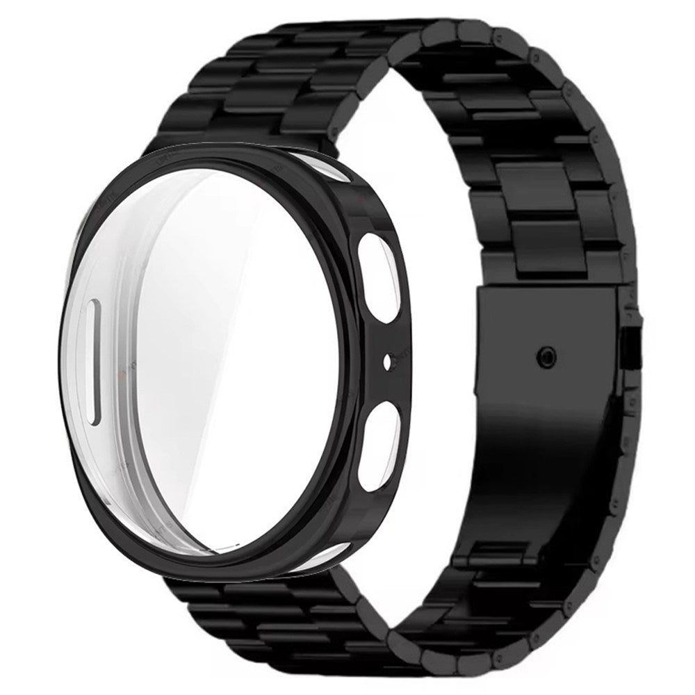 Samsung Galaxy Watch 8 / 9 (40mm) EIDERWOOD Rostfri Stål Klockarmband m. Plast Skal – Svart