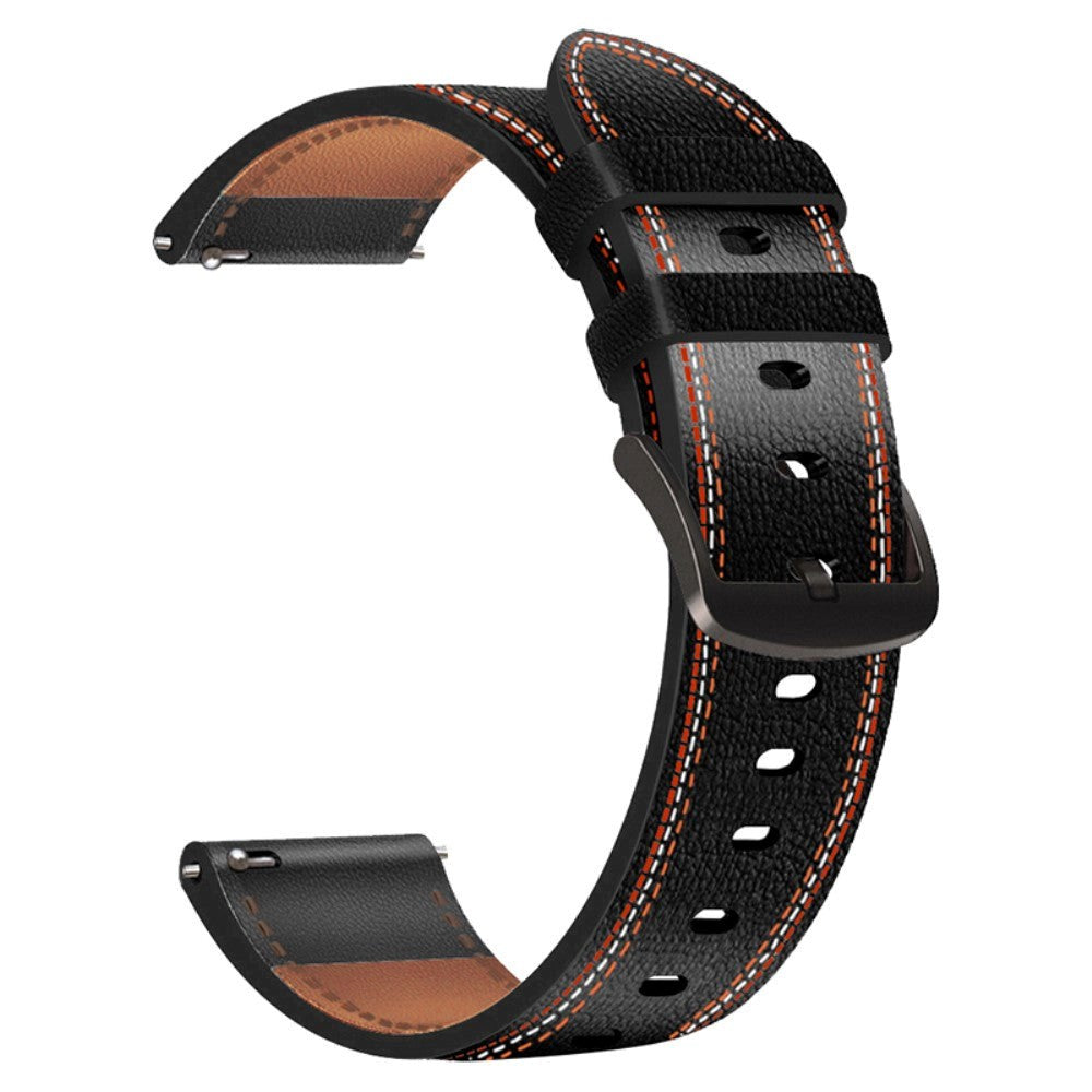 Universal Smartwatch PU Skinn Strap 22mm - Svart