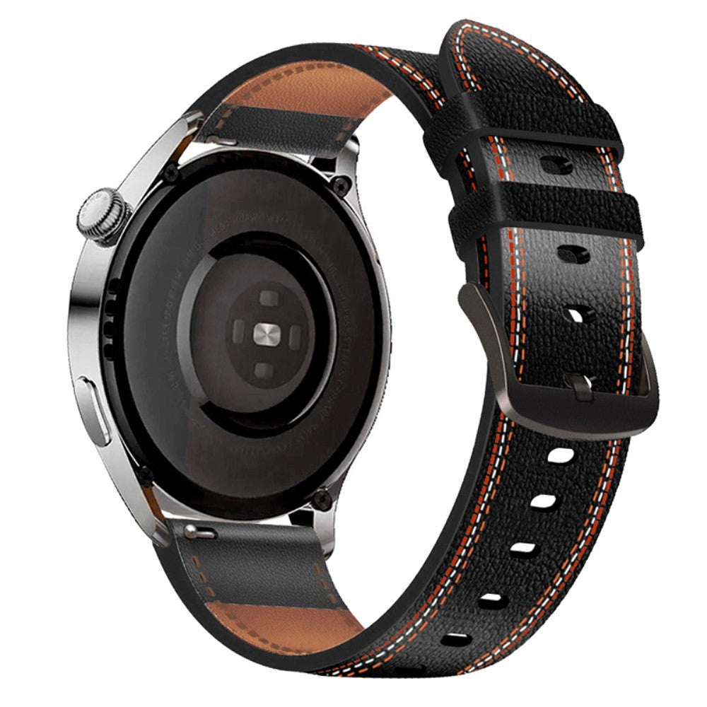 Universal Smartwatch PU Skinn Strap 22mm - Svart