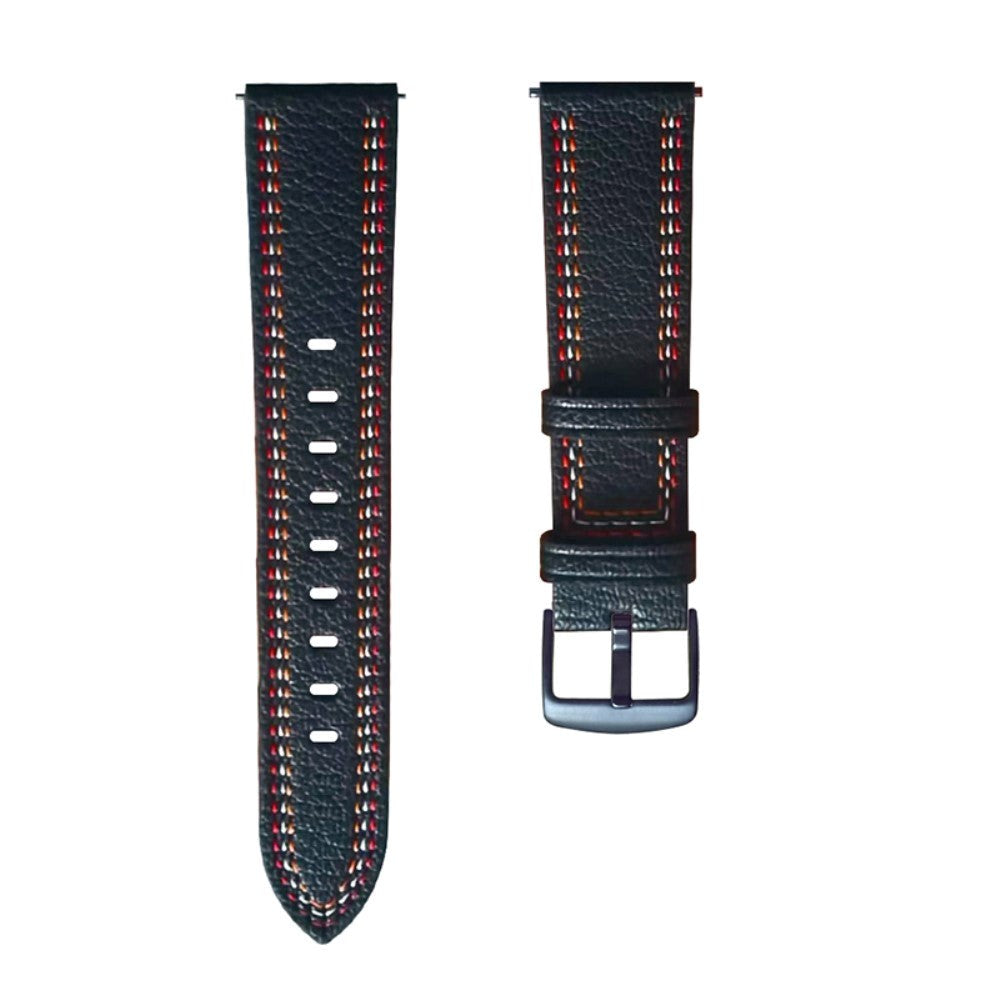 Universal Smartwatch PU Skinn Strap 22mm - Svart