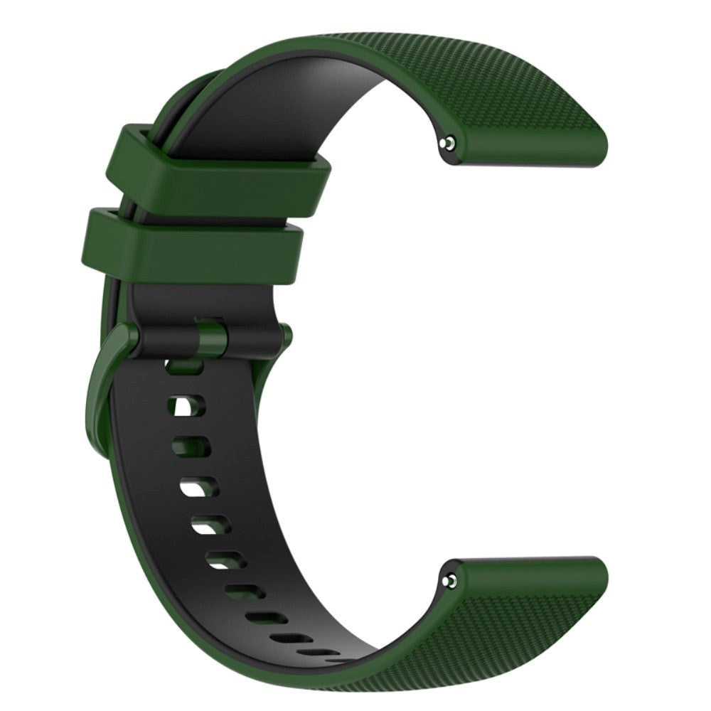 Smartwatch Silikonrem (22mm) Gitter - Grön / Svart