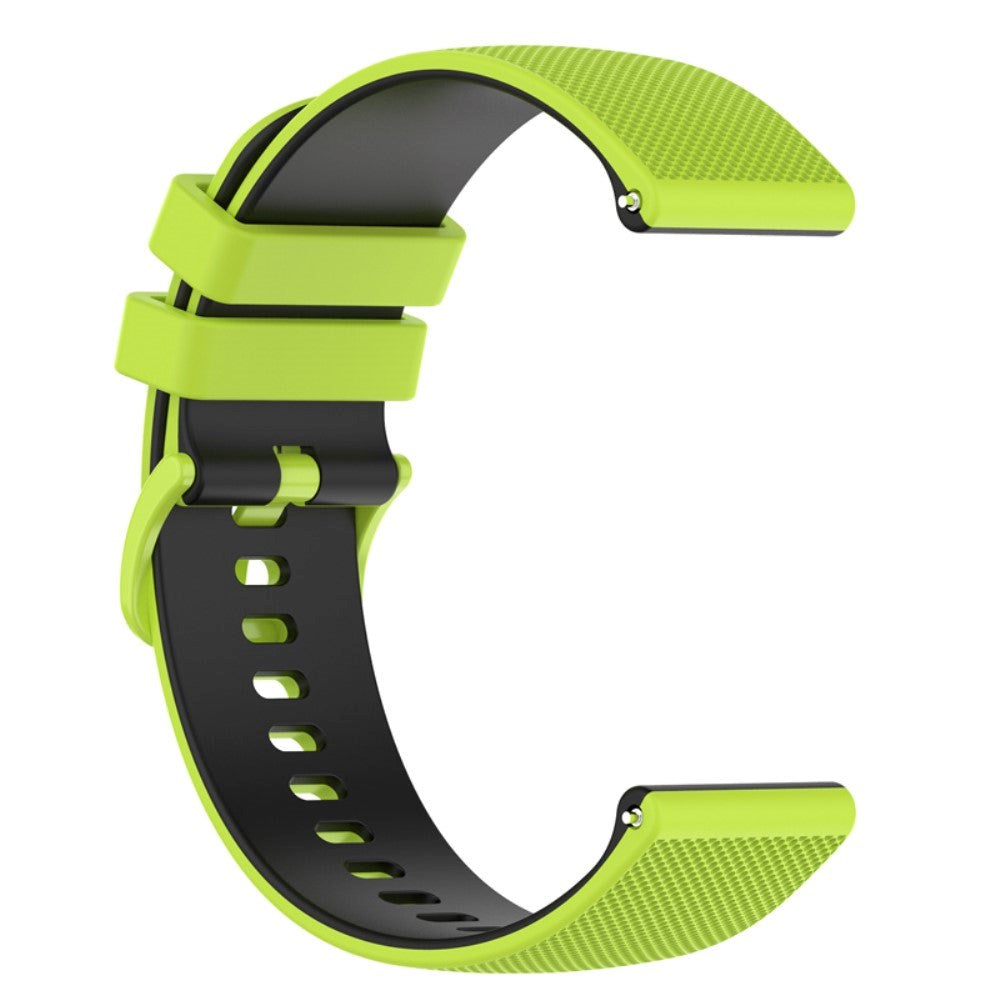 Smartwatch Silikonrem (22mm) Gitter - Limegrön / Svart